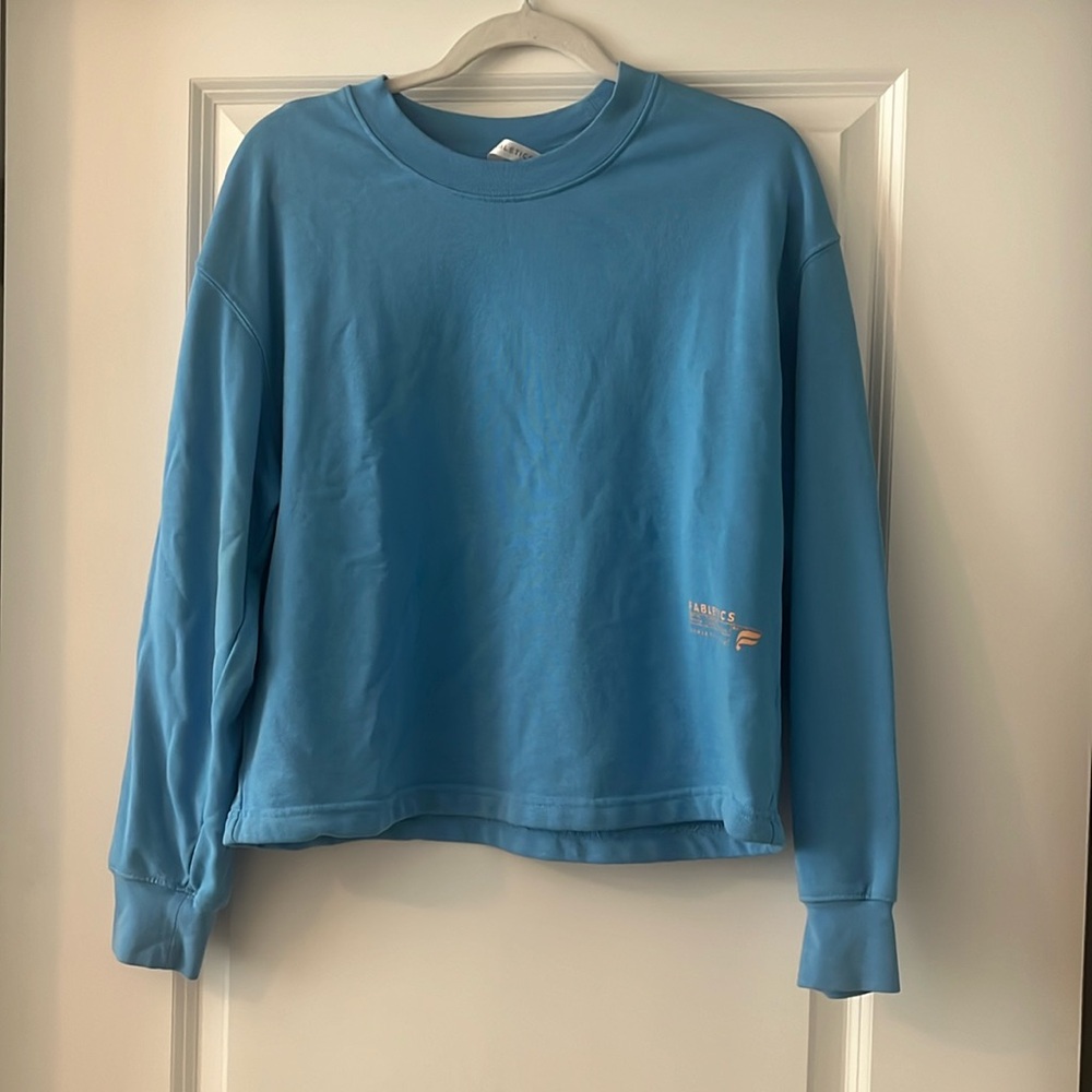 Fabletics blue cropped sweatshirt